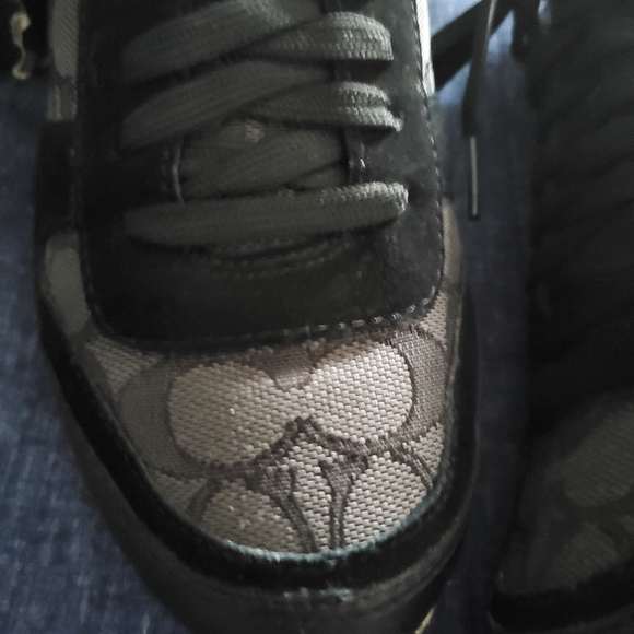 Coach Black and Gray Patterned Tote - Picture 6 of 15